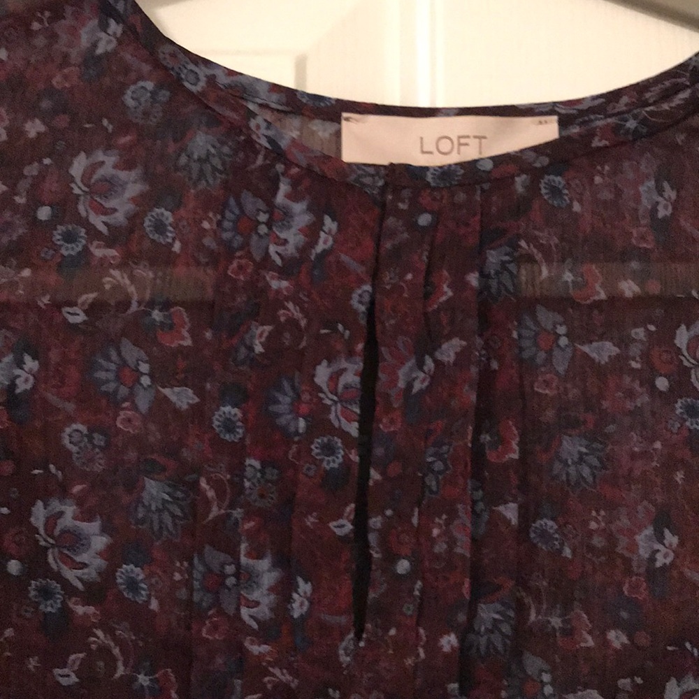Floral sheer mini dress from Loft. - Picture 2 of 3